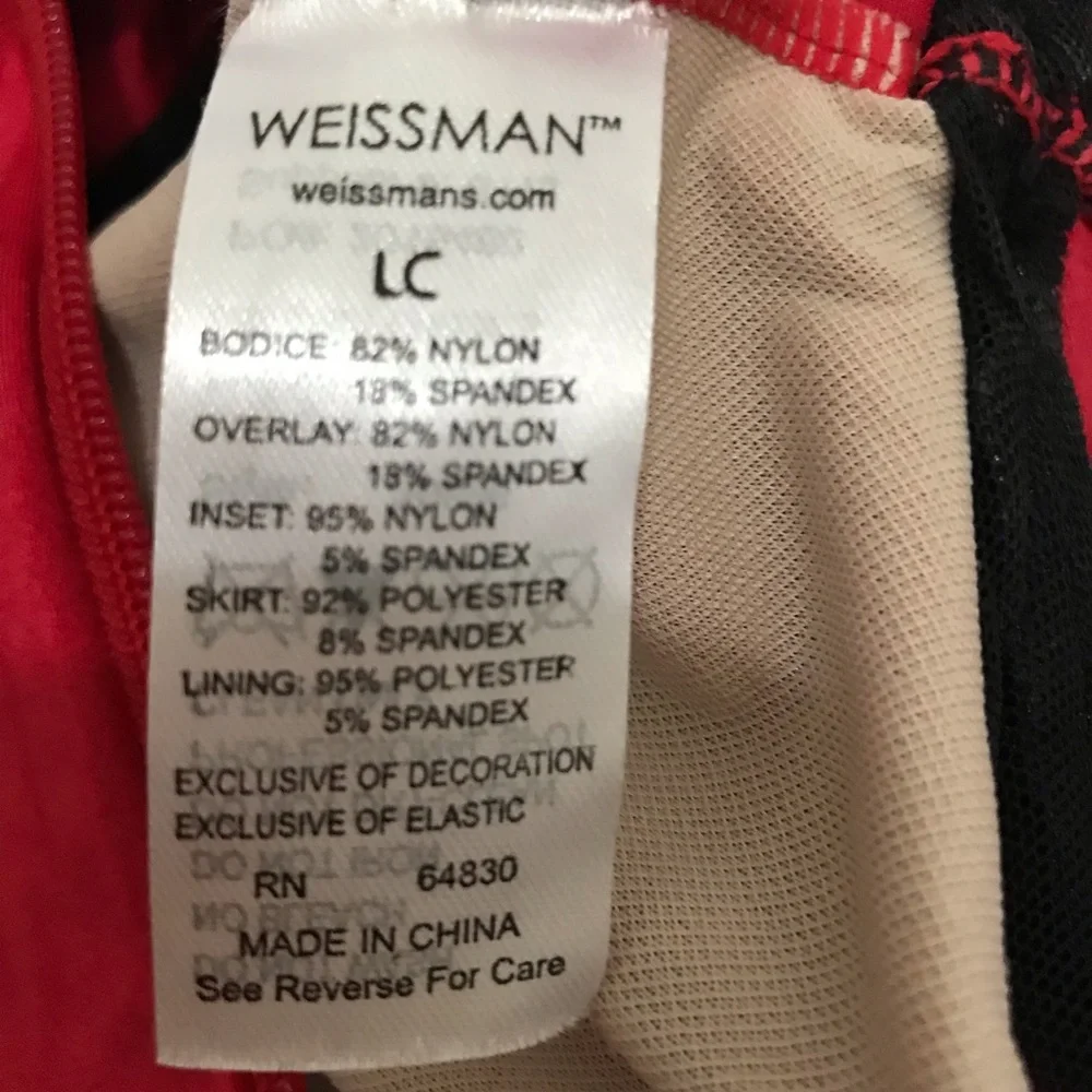 Weissman Red Kids Costume Dance Dress Girl Size L